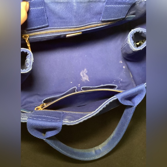 Authentic Cobalt Blue Prada Canapa With Guarantee Card - Picture 7 of 14